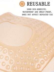 2 Pairs Self-Adhesive Invisible Seamless Silicone Bra Pads, Breathable Backless Bra Inserts, Reusable, Perfect Gift For Valentine's Day - Multicolor - View 7