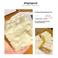 1个2026新款奶酪捏捏乐玩具，椰子油手工可塑形软萌玩具，生日、惊喜、节日、情侣、圣诞节、游戏玩家、减压的理想礼物 - 彩色 - 查看 5