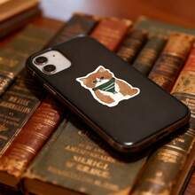 64 Pieces Of Retro Oil Painting Cat Graffiti Stickers - Waterproof Vinyl, Suitable For Laptops, Water Bottles, Notebooks, Suitcases, Etc. - Cartoon Fun DIY Scrapbook Gift - A - View 3