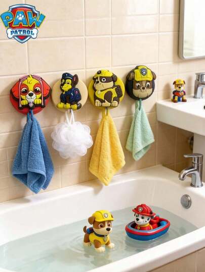  Set de 2 piezas/4 piezas de ganchos de baño de la serie Paw Patrol, que incluyen Rubble, Chase, Zuma, Sky, Everest, Tracker, Rocky, Skye, Rex, Wildcat y Liberty, con lindos diseños de dibujos animados. Ganchos de dibujos animados de moda con adhesivo fuerte, sin dejar rastro, sin necesidad de perforar, reutilizables. Se pueden colgar llaves, ropa, sombreros, toallas, bolsas, etc.
