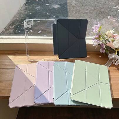 适用于华为MatePad SE 11英寸平板电脑的保护套，MatePad保护套，磁吸式闭合，高透明亚克力背板，可自由DIY，时尚智能Y型折叠支架保护套，优质PU皮革，带自动睡眠/唤醒保护功能，兼容MatePad 11.5S 2026、MatePad 11.5 2025平板电脑保护套，兼容Pad 2 11英寸2025/Pad SE 11英寸2023平板电脑保护套，A16保护套，适用于iPad第十代平板电脑保护套，适用于iPad/MatePad/