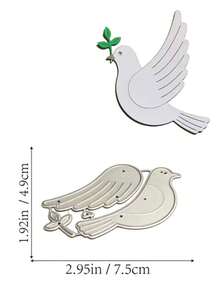 1pc Dove Of Peace Metal Cutting Dies For Card Making, Wedding Invitation Card Border Die Cuts Carbon Steel Embossing Stencil Template Cutting Tools For DIY Scrapbooking Paper Card Photo Album Craft Supplies New Arrival - A - View 6