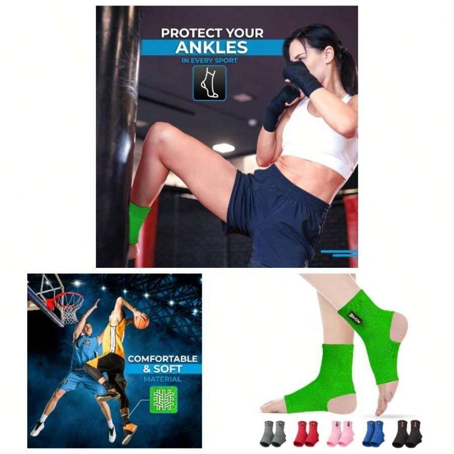 Women, Men, And Youth - Plantar Fasciitis Brace, Ankle Support Brace Men, Workout And Sports Ankle, Stability And Support In All Activities - Xanh lá cây + Cỡ L / XL (Nữ 7.0 - 10.5 / Nam 6.0 - 9.5) - Xem 1