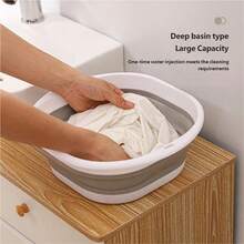 Foldable Pet Bathtub, Small Dog Bathing Tub With Drain, Washbasin, Laundry Basket, Cat & Dog Bathtub - Multicolor - View 2