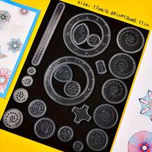 Spiral Diagram: Interlocking Gear And Wheel Drawing Accessories - Creative Drawing, Chain Gear With Pen, Spiral Design Drawing, Drawing Tools - Sets - View 11