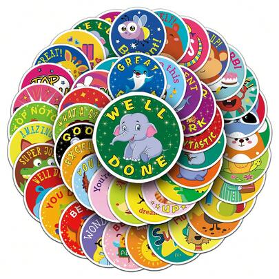 50 piezas de pegatinas impermeables divertidas y lindas hechas a mano como recompensa para niños, para DIY en teléfonos, portátiles, patinetas, coches, motos y graffiti creativo