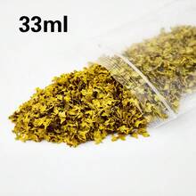 微景观树叶沙盘草坪配件 - 35毫升微型静态树叶模型，适用于盆景、仙境花园装饰 - 用逼真的树叶和草坪美化您的花园 - 秋黃色 - 查看 7