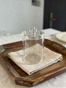 1/2/3/4pcs Cotton Pad Holder, 10oz Cotton Swab Jar Transparent Storage Box, Bathroom Organizer Dispenser - Multicolor - View 11