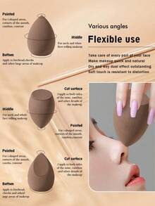 2/5/10个装化妆海绵，颜色和形状随机，适用于粉底液、粉底霜等多种粉底液，不含乳胶，干湿两用，适合所有肤质。 - 多色 - 查看 9