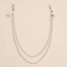1 chiếc dây chuyền ngực giả ngọc trai nhiều lớp, gợi cảm, thời trang, cá tính, tinh tế, phụ kiện dự tiệc cưới, dây chuyền ngực, dây chuyền thân, dây chuyền bikini ba chiều gợi cảm kiểu Âu và Mỹ, phụ kiện bikini hở lưng, dây chuyền ngực vàng phong cách Boho, dây chuyền thân nhiều lớp, dây chuyền eo bikini mùa hè cho nữ - Vàng - Xem 3