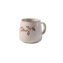 1pc Japanese Retro Ceramic Mug, Large Capacity Breakfast Cup, Office Coffee Cup, Best Gift For Father's Day And Mother's Day - Multicolor - View 12