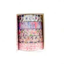 5 rollos de cinta washi de la serie floral, pegatinas decorativas a prueba de desgarros para diarios, álbumes de fotos, agendas y decoraciones de fiesta - Cinta washi - 3 - Ver 3