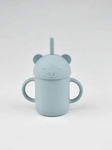 Cốc thép không gỉ hai lớp 250ml có vỏ silicon, cốc hình gấu có nắp đậy, có ống hút và chống rò rỉ, có thể tái sử dụng. - Nhiều màu - Xem 16