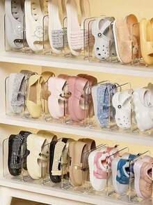 1pc Transparent Plastic Bag Organizer Divider, Acrylic Wardrobe Shelf, Handbag Storage Rack, Clear Bag Organizer - Clear - View 3