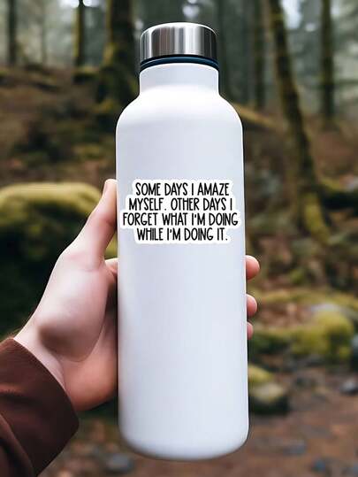 1 miếng dán "Đôi khi chính tôi cũng thấy mình ấn tượng" - Hình dán vinyl hài hước, châm biếm, thích hợp dán lên bình nước, laptop, cốc | Mang tính tự trào phúng vui nhộn dành cho những người bận rộn, sinh viên đại học và bất cứ ai hay "quên hết mọi thứ".