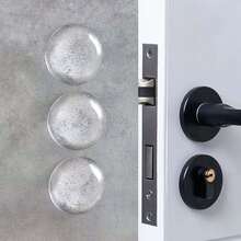 3 pièces/4 pièces Set Butoir de porte transparent [Adhésif sans impact], Protège-poignée de porte transparent, Coin anti-collision côté gauche, Design à coussin en silicone - Convient pour divers amortisseurs de meubles, Applicable aux sols en bois/carrelage, Convient pour la maison et le bureau - Aucun perçage requis - Voir 18