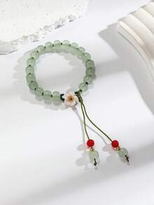 1pc Princess-Inspired Crystal Beaded Bracelet, Minimalist Design, Sweet Girl Style, Matching Best Friend Gift - Multicolor - View 2