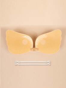 Sujetador adhesivo invisible talla C D E F Plus, sujetador autoadhesivo con efecto de elevación, cubiertas de silicona para pezones con cierre frontal, con correa para el cuello y ganchos de extensión, reutilizable, adecuado para vestidos de noche sin tirantes - Multicolor - Ver 30