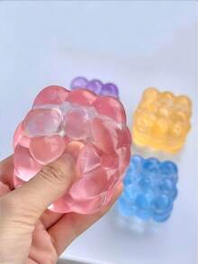 2个装 2026新款3D卡通人偶减压玩具，逼真挤压玩具，3D彩色冰块挤压玩具，生日、情人节、节日完美礼物 - 男女皆宜 - 彩色 - 查看 7