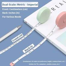 Cute 1M Mini Tape Measure - Portable Soft Ruler For Body & Clothing, 3-Way Measurement Tool For Waistline, Retractable Fabric Measuring Tape, Versatile Small Ruler For Household & Crafts, Professional Flexible Tape Measure For Weight Loss Tracking - Random - View 6
