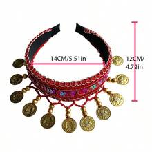 1 chiếc băng đô cài tóc cho trang phục múa bụng bé gái, băng đô đính sequin, vương miện cài tóc, thích hợp cho các bữa tiệc ngày lễ, hộp đêm, trang phục đi biển, phụ kiện phong cách boho cổ điển. - Nhiều màu - Xem 4