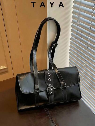 小众设计朋克风腋下包，复古仿皮单肩包，多功能购物旅行包