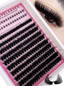 238pcs/218pcs/198pcs/178pcs/158pcs/138pcs DIY Eyelash Clusters 300D/200D/160D/120D/100D80D/60D Long 6-20mm Lash Spikes Lower Eyelashes Volume Individual Lashes DIY Spiky Lash Extension Manga Cluster Eyelash Extensions Mink Strips Lashes Thick - DD - Xem 11