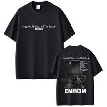 T-shirt graphique Rappeur Album 2000 Hommes Femmes Vêtements Mode Hip Hop T-shirts oversize Hommes Coton T-shirt vintage - Noir - Voir 6