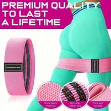 1 pieza Banda de resistencia - Cinturón de cintura para entrenamiento de talla grande, unisex - Cinturón de fitness de tela elástica gruesa, para ejercitar los músculos de las piernas, glúteos y caderas - Banda elástica de estiramiento, adecuada para gimnasio y entrenamiento en casa, sentadillas y yoga (1 pieza) - Multicolor - Ver 6