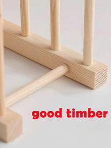 1 Set Of Wooden Bowl, Plate, Cup, Book, Pot Lid, Cutting Board, Dish Rack, Suitable For Kitchen, Reading Room Or Collection Room - Multicolor - View 9