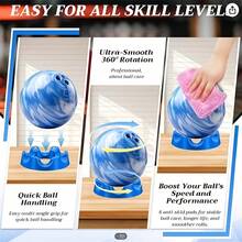 1pc Bowling Ball 360° Smooth Rotating Cup Holder With Ergonomic Multi-Angle Handle, Universal Accessory For Bowling Ball To Achieve Optimal Performance, Cleaning And Polishing - Black - View 3