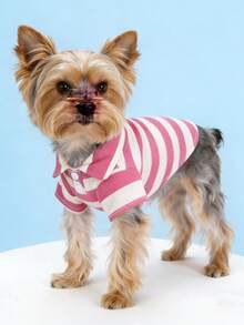 1 Set Satin Sleepwear & Loungewear, Peter Pan Collar Pet Dress, Lace Peter Pan Collar Warm Thickened Woolen Pet Dress For Dogs & Cats - Multicolor - View 5