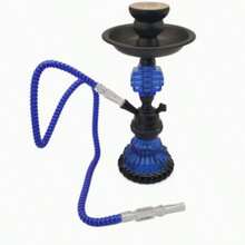 Modern Acrylic Hookah Set With Blue Hose, Complete Shisha Kit For Home & Party - one-size - View 1