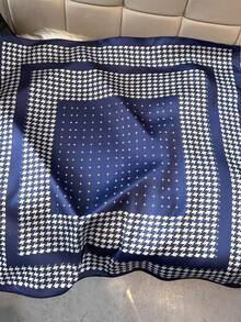 A Fashionable Spring-Summer Check-Patterned Square Scarf, Suitable For Daily Use, Office Wear, And Vacation Occasions. - Multicolor - View 7