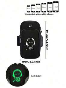 1pc Phone Holder For Running Armband Compatible With IPhone 15 14 13 12 11 Pro Max XS XR X 8 7 6 Plus SE Mini Galaxy Ultra Edge S24 S23 S22 S21 S20 Note 20 10 Pouch Bag,Arm Band Sleeve Fit Sport Gym Hiking-Black For Outdoor Hiking And Cycling Running Accessories - 音樂家 - 查看 3