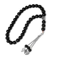 33pcs Black Matte Crystal Tasbih Prayer Beads, Islamic Crescent Moon & Star Rosary Accessories - Multicolor - View 5