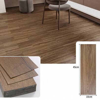20/50 piezas de baldosas autoadhesivas de grano de madera, tamaño 15cm x 40cm, hechas de material IXPE grueso, adecuadas para la decoración del hogar retro. Fácil de pelar y pegar, duradero, fácil de limpiar e instalar