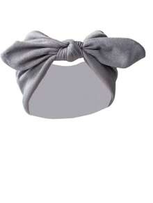 1/3/4/6个装女士蝴蝶结兔耳发箍，波西米亚风超宽可爱兔耳打结发箍，情人节发饰 - 彩色 - 查看 15