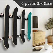 1/2/4 Pares de Suporte de Parede Acrílico para Exposição de Skate, Suporte Flutuante Interno para Armazenamento de Skate, Presente para Entusiastas de Skate - Multicolorido - Visão 1