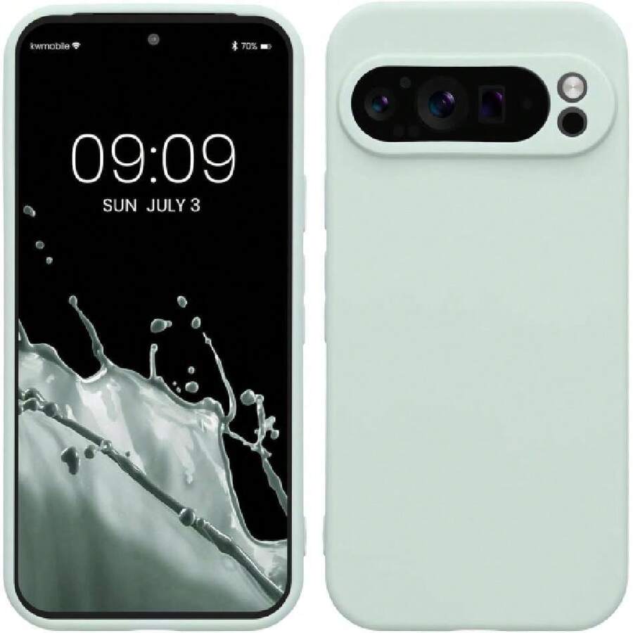 Compatible Case For Pixel 9 Pro - With Raised Edges - Wireless Charging Compatible - Cool Matte Mint, 42500026 - 駝色 - 查看 1