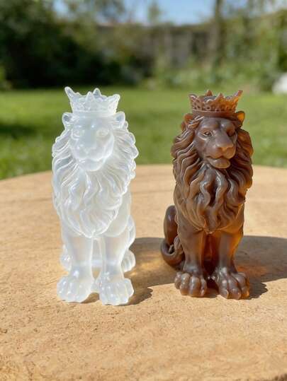 1pc Crown Lion Silicone Candle Mold, DIY Lion Aroma Stone Plaster Diffuser Home Decor Silicone Mold
