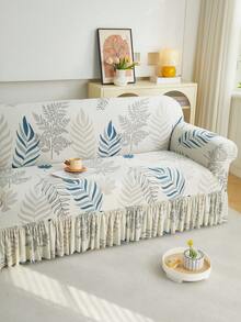 1 pièce Housse de canapé imprimée de fleurs en soie de lait, housse de canapé décorative élastique antidérapante pour canapé 1/2/3/4 places, résistante aux animaux de compagnie, colorée, convient pour le printemps, l'été, l'automne et l'hiver - Multicolore - Voir 5