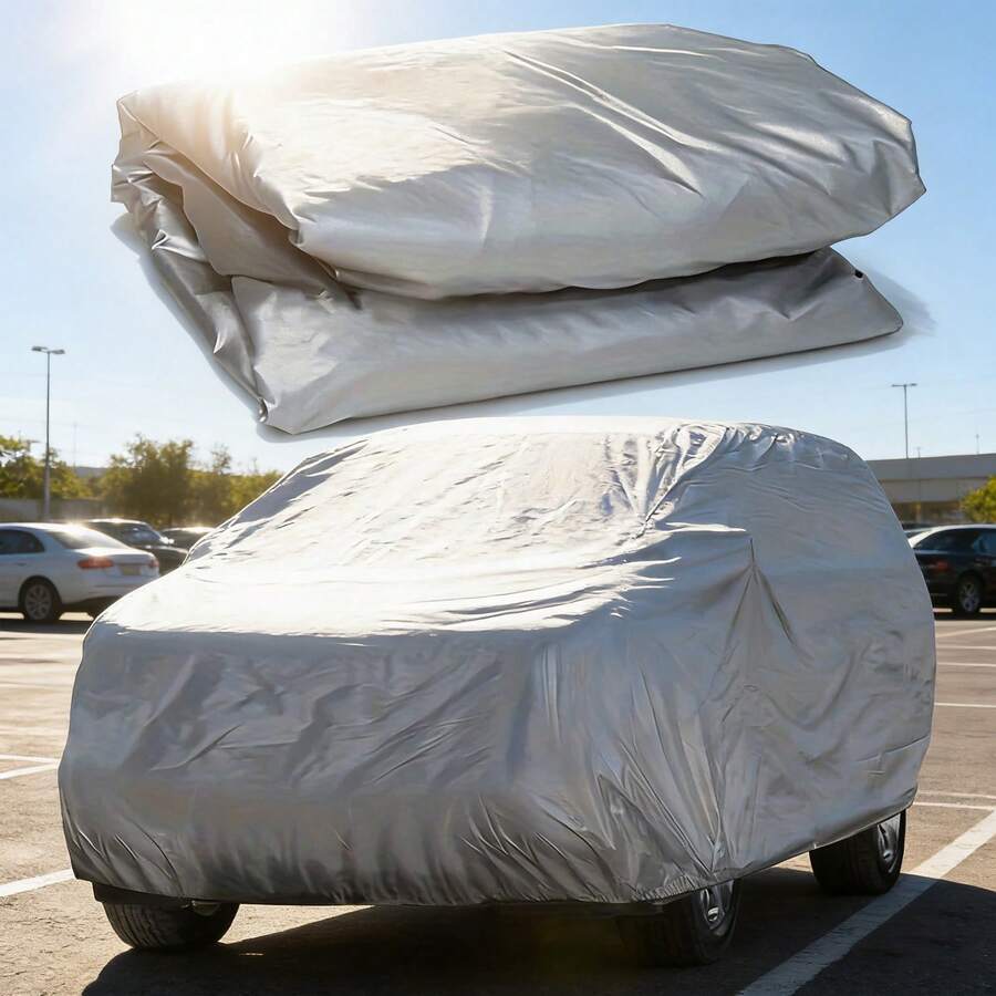 Funda universal impermeable para automóvil - Funda completa para automóvil. Material PEVA resistente a los rayos UV, a la lluvia, al polvo, a la nieve y al calor, protección para vehículos en todas las estaciones, a prueba de polvo, accesorios para automóvil