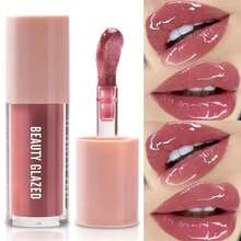 Beauty Glazed 2Pcs/Set Lip Gloss &Amp; Lip Liner Set Rosewood Nude U2013 Lip Combo Set For Fuller Looking Lips, High Shine Glass Lips Look, Gradient Lips &Amp; Over Lip Makeup Viral Lip Combo For Volume Lips - Màu A - Xem 7