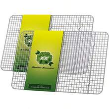 Stainless Steel Cooling Rack - Heavy Duty and Oven Safe Good for Cooling Baking and Roasting - Fits 15 1/4" X 10 1/4" Baking Pans - Perfect for Cookies Cakes and More 10" x 15" - 10 x 15 Juego de 2 - Ver 1