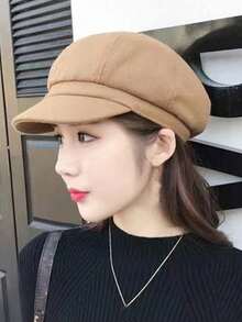 1 chiếc mũ beret len đen kiểu retro dành cho nữ - Nhiều màu - Xem 7