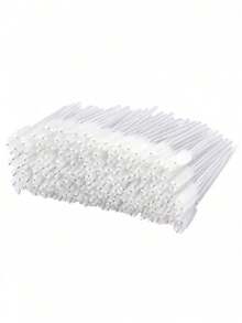 500pcs/200pcs/100pcs/50pcs Disposable Mascara Wands, Crystal Spiral Brushes, Suitable For Eyelash Extension, Spiral Eyelash & Eyebrow Brush, Makeup Brush Set (White), Eyebrow Brush, Eyeshadow Brush, Spiral Brush - Multicolor - View 2