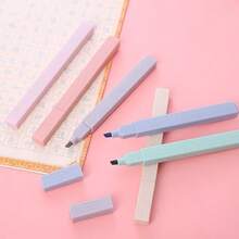 12pcs Muted Tone Fluorescent Highlighter Pens, Large Capacity Colorful Retro Highlighters, Essential For Students Back To School - Multicolor - View 8