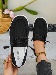 Men And Women With The Same Casual Low-Top Cloth Shoes, Chrysanthemum Embroidery Washed Cloth Loafers, Soft Non-Slip Wear-Resistant Fashion Cloth Shoes - 升級款黑色 - 查看 2
