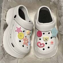 2026 New Fashion Versatile EVA Chunky Platform Sandals, Comfortable Slip-On Beach Shoes For Women - White - View 3